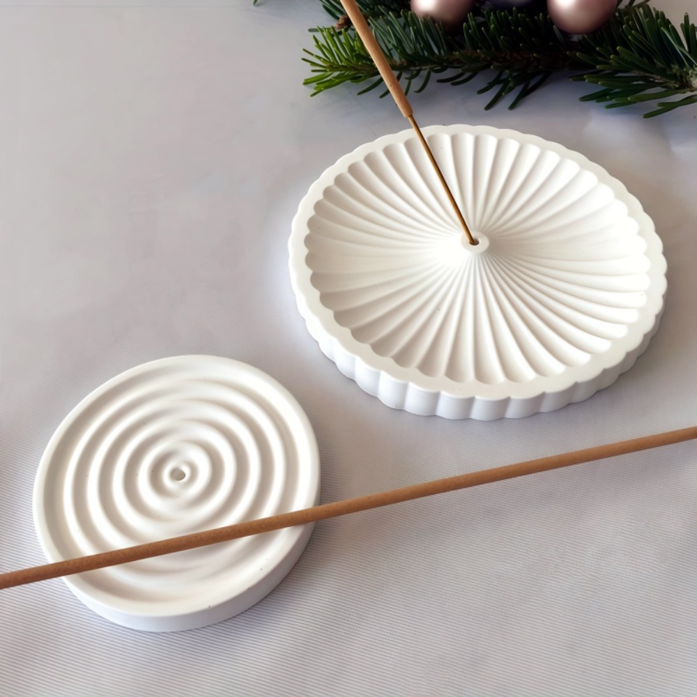 Coaster Mold Round - 2 adet Yuvarlak Tütsü Brülör Silikon