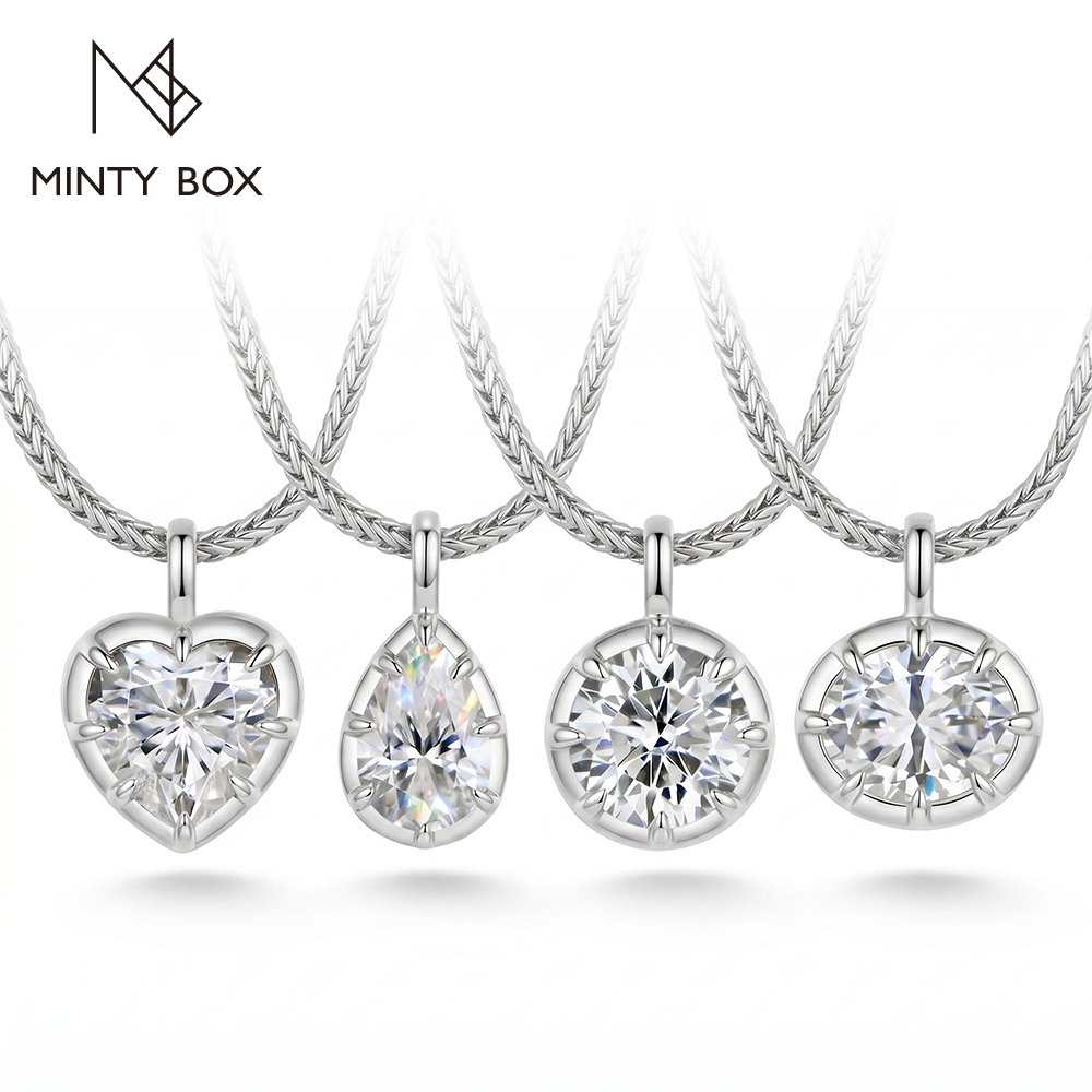MINTYBOX Bezel Set Moissanite  - Bezels Set Pendant incelemesi ve fiyatı