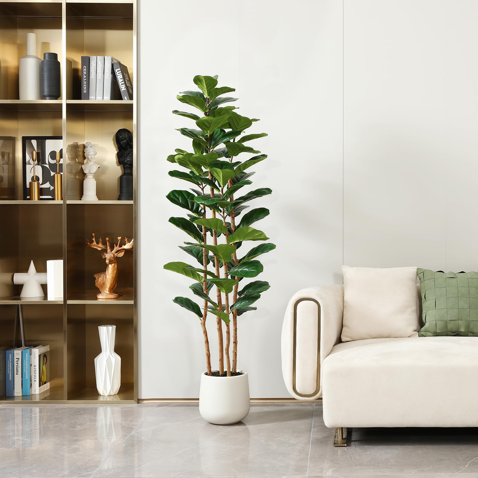 Beyaz Saksılı Yapay İncir Ağac - Terrarium Moss Art incelemesi ve fiyatı